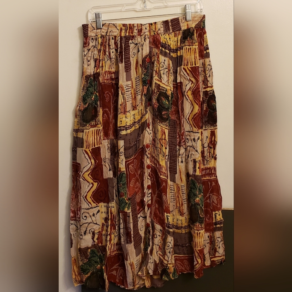 Artistic Patchwork Maxi Skirt